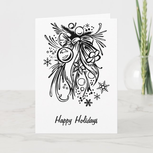 Cartes Pour Fêtes Annuelles Conception artistique de Noël (Devant)