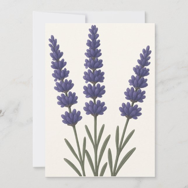 Cartes Pour Fêtes Annuelles Conception classique de l'art botanique de la lava (Devant)