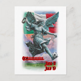 Cartes Pour Fêtes Annuelles Conception colorée de l'Ange de l'Indépendance sur