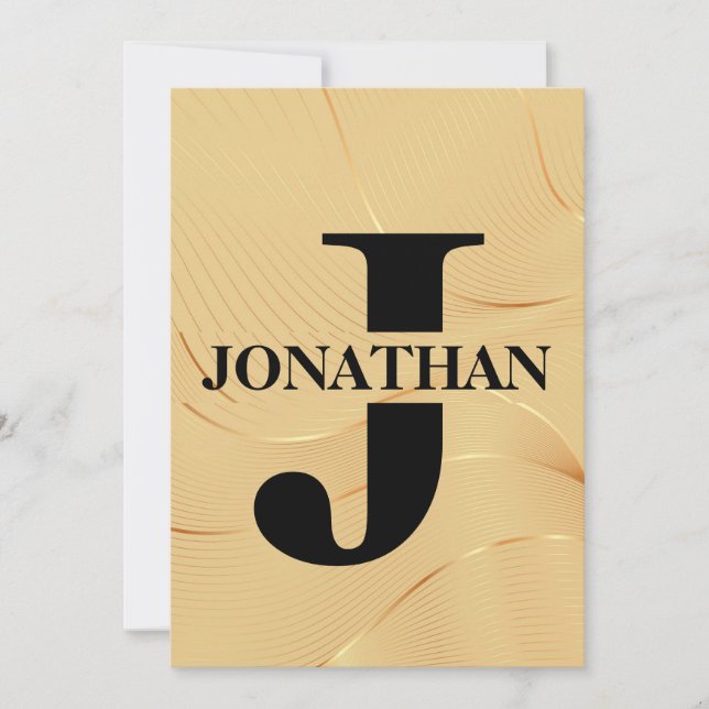 Cartes Pour Fêtes Annuelles Conception d'appréciation de nom initial de papa e (Devant)