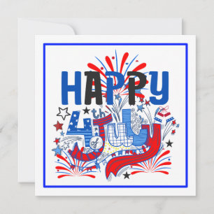 Cartes Pour Fêtes Annuelles Conception de célébration patriotique du 4 juillet