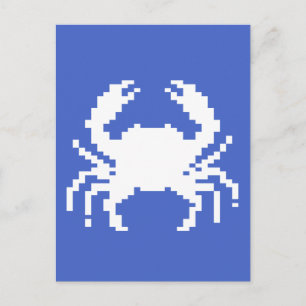 Cartes Pour Fêtes Annuelles conception de crabe pixel