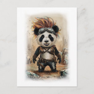 Cartes Pour Fêtes Annuelles Conception de film de Panda Post Apocalypse sur fo