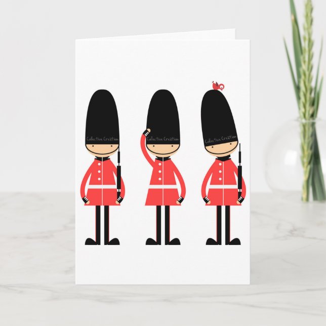Cartes Pour Fêtes Annuelles Conception de garde de l'Angleterre Londres (Devant)