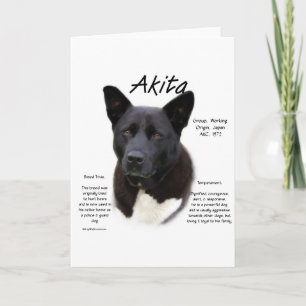 Cartes Pour Fêtes Annuelles Conception de l'histoire Akita noire