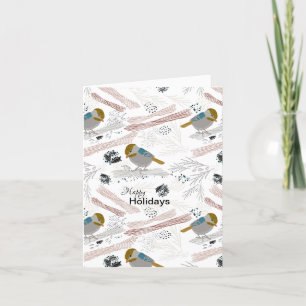 Cartes Pour Fêtes Annuelles Conception de motif de mésange mignonne et douce