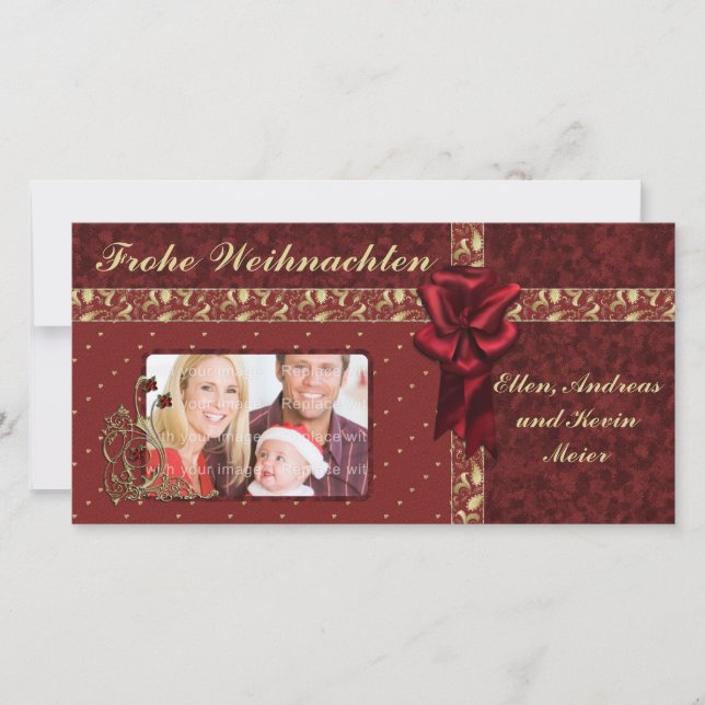 Cartes Pour Fêtes Annuelles Conception de Noël festive (Devant)