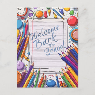 Cartes Pour Fêtes Annuelles Conception de retour à l'école colorée