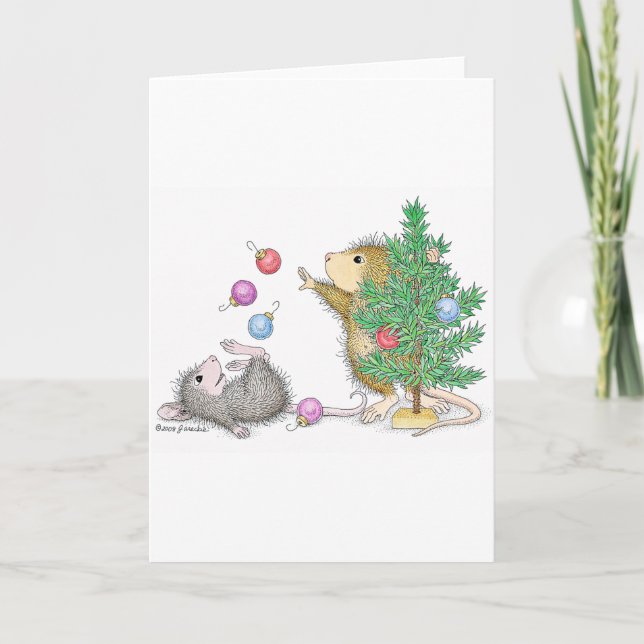 Cartes Pour Fêtes Annuelles Conception de souris maison® (Devant)