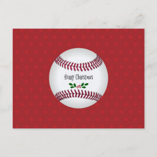 Cartes Pour Fêtes Annuelles Conception de vacances de baseball, Joyeux Noël