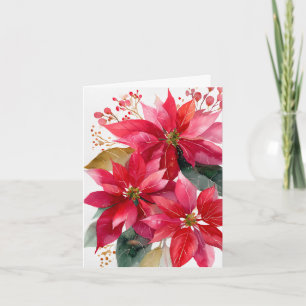 Cartes Pour Fêtes Annuelles Conception de vacances de Noël Poinsettia joyeux