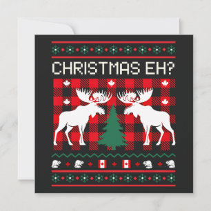 Cartes Pour Fêtes Annuelles Conception de vêtements de Noël moches canadiens