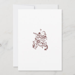 Cartes Pour Fêtes Annuelles Conception décorative rouge orangé