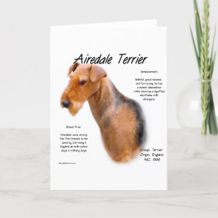 Cartes Pour Fêtes Annuelles Conception d'histoire d'Airedale Terrier