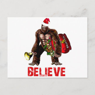 Cartes Pour Fêtes Annuelles Conception drôle de Noël de Sasquatch le père noël
