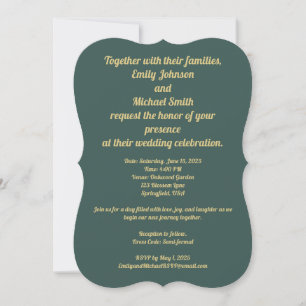 Cartes Pour Fêtes Annuelles Conception élégante d'invitation à l'ensemencement