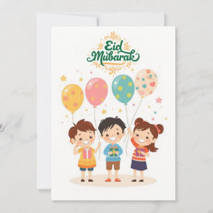 Cartes Pour Fêtes Annuelles Conception Joyeuse d'Eid al-Fitr