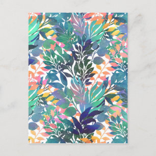 Cartes Pour Fêtes Annuelles Conception moderne de l'aquarelle tropicale estiva