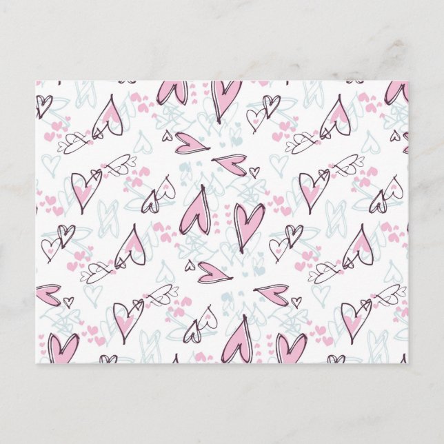 Cartes Pour Fêtes Annuelles Conception rose mignonne de Saint-Valentin d'amour (Devant)