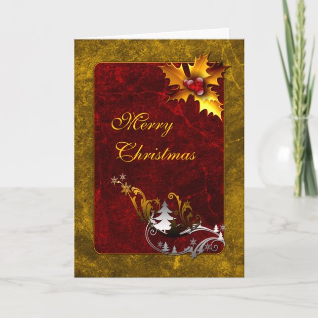 Cartes Pour Fêtes Annuelles Conception traditionnelle de Noël (Devant)