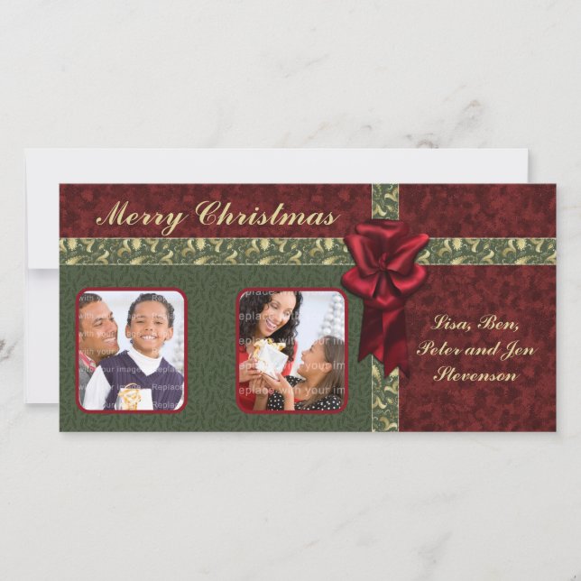 Cartes Pour Fêtes Annuelles Conception traditionnelle de Noël (Devant)