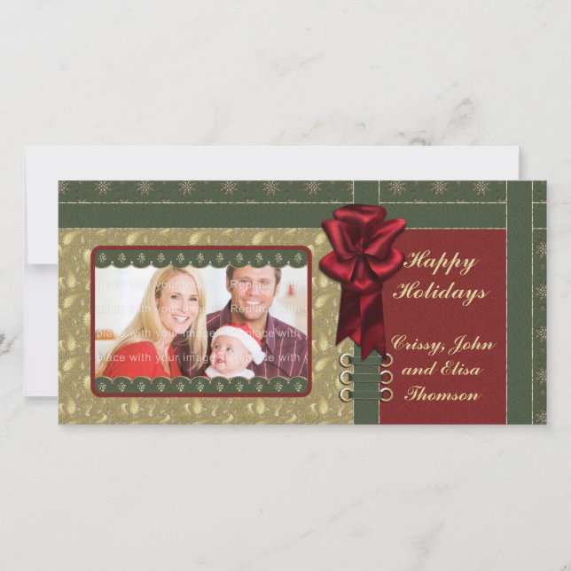 Cartes Pour Fêtes Annuelles Conception traditionnelle de Noël (Devant)