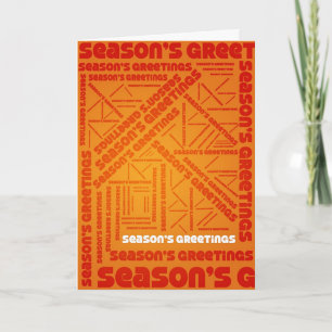 Cartes Pour Fêtes Annuelles Conception typographique orange de Bonnes Fêtes