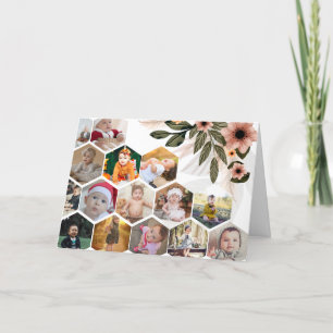 Cartes Pour Fêtes Annuelles Concevez Votre Propre Collage Photo Floral 15