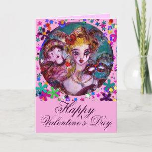 CARTES POUR FÊTES ANNUELLES CONFETTI DE MASQUÉRADE VÉNITIENNE DE VALENTINE