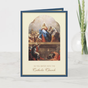 Cartes Pour Fêtes Annuelles Confirmation du baptême en entrant dans l'Église c