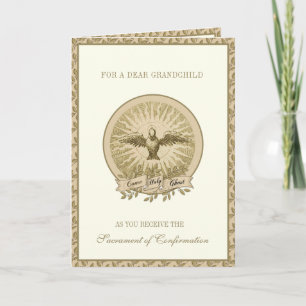 Cartes Pour Fêtes Annuelles Confirmation du sacrement Saint-Fantôme Grand-Enfa