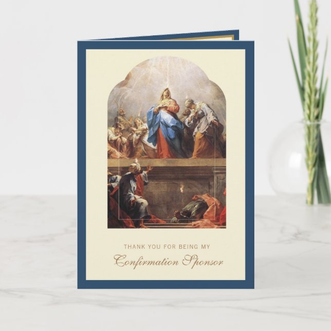 Cartes Pour Fêtes Annuelles Confirmation Sponsor Merci Religieux (Devant)