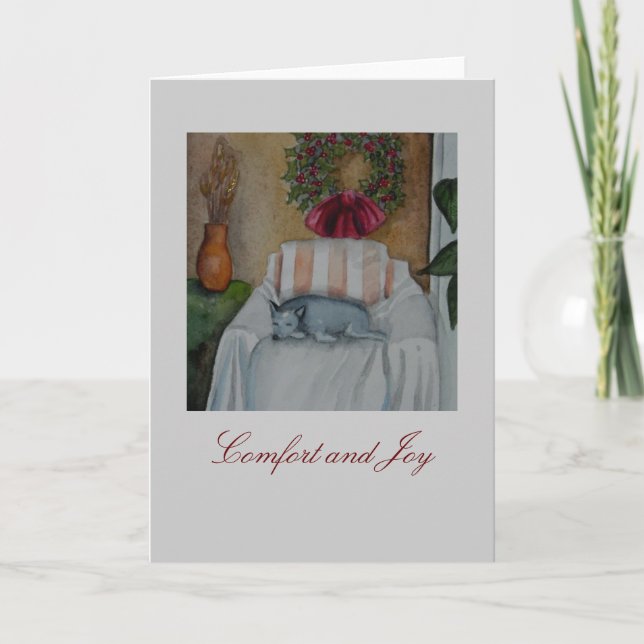 Cartes Pour Fêtes Annuelles Confort et joie (Devant)