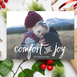 Cartes Pour Fêtes Annuelles Confort moderne et joie Noël Photo