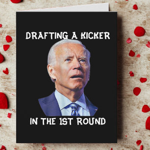 Cartes Pour Fêtes Annuelles Confus Joe Biden Imaginaire Football Loser Rédacti