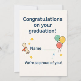 Cartes Pour Fêtes Annuelles Congratulations Little Graduate! Personalized Kids