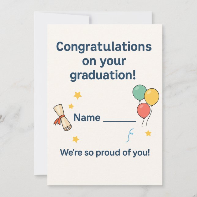 Cartes Pour Fêtes Annuelles Congratulations Little Graduate! Personalized Kids (Devant)