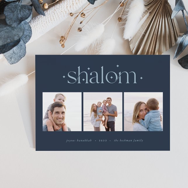 Cartes Pour Fêtes Annuelles Connexion démarrée | Hanoukka Photo Collage (Créateur téléchargé)