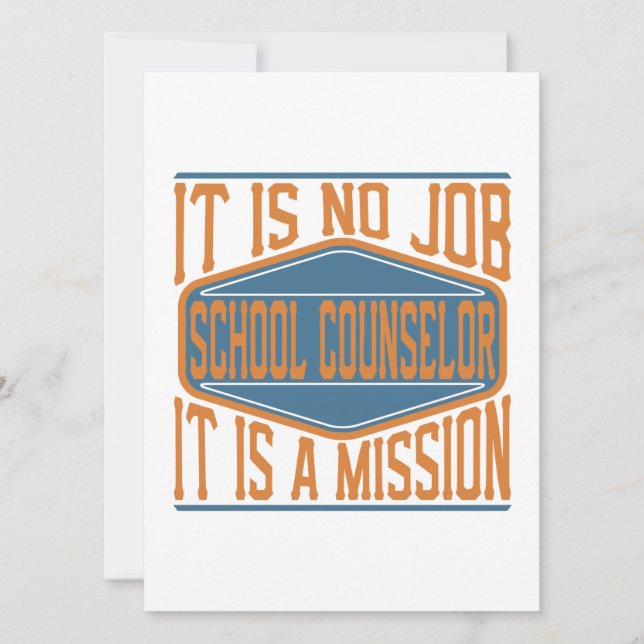 Cartes Pour Fêtes Annuelles Conseiller Scolaire - Ce N'Est Pas Un Emploi, C'Es (Devant)