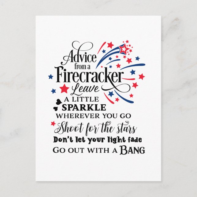 Cartes Pour Fêtes Annuelles Conseils aux pétards patriotiques cool (Devant)