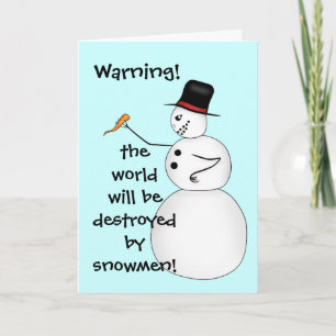 Cartes Pour Fêtes Annuelles Conspiration drôle de bonhomme de neige de Noël