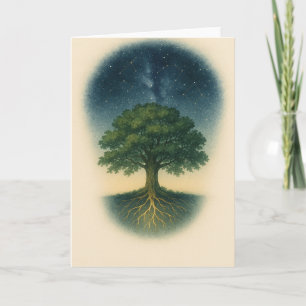 Cartes Pour Fêtes Annuelles Constellation de l'arbre généalogique Rooted & Ris