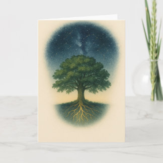 Cartes Pour Fêtes Annuelles Constellation de l'arbre généalogique Rooted & Ris