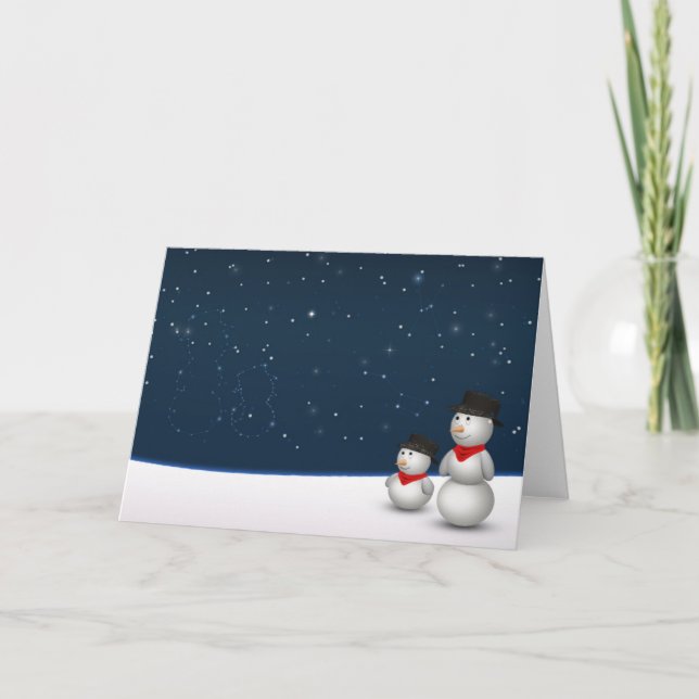 Cartes Pour Fêtes Annuelles Constellation des Snowmen (Devant)
