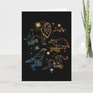 Cartes Pour Fêtes Annuelles Constellations des Maisons de Poudlard™ Arc-en-Cie