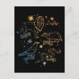 Cartes Pour Fêtes Annuelles Constellations des Maisons HOGWARTS™ Arc-en-ciel