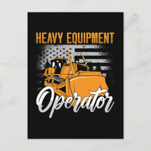 Cartes Pour Fêtes Annuelles Construction d'un opérateur d'équipement lourd Bul
