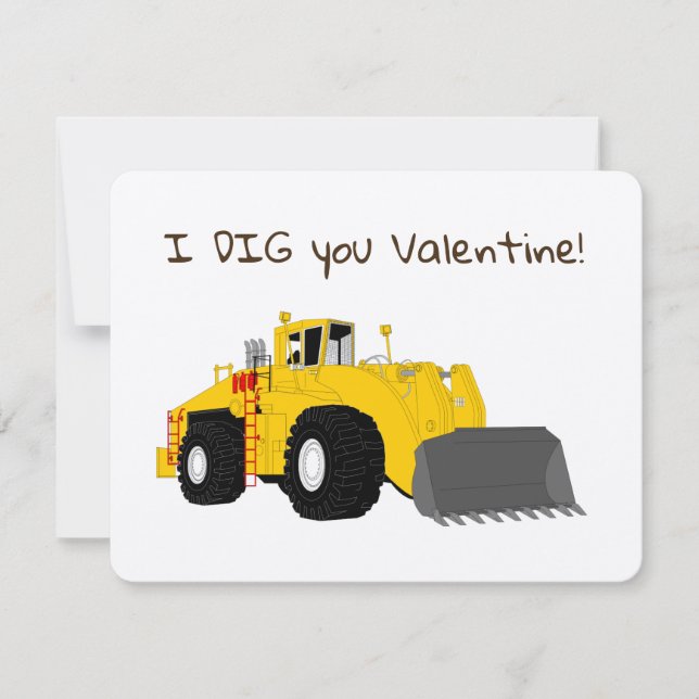 Cartes Pour Fêtes Annuelles Construction Valentine (Devant)