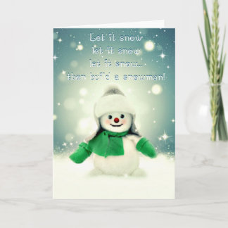 Cartes Pour Fêtes Annuelles Construisez un Noël de bonhomme de neige