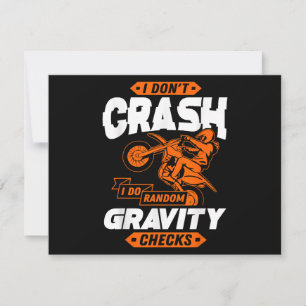 Cartes Pour Fêtes Annuelles Contrôles de gravité aléatoires - Motocross & Dirt